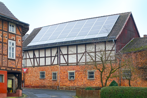 half-timbered houses scene