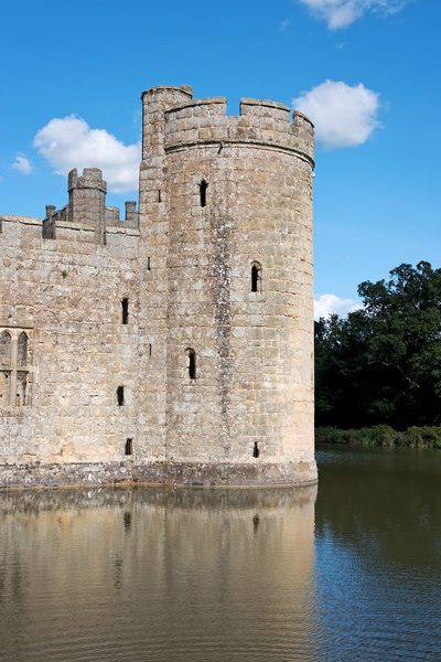 Castle turret and moat