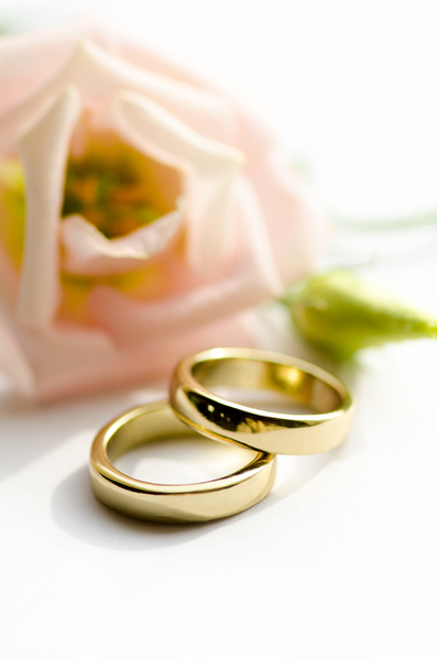 Golden wedding rings